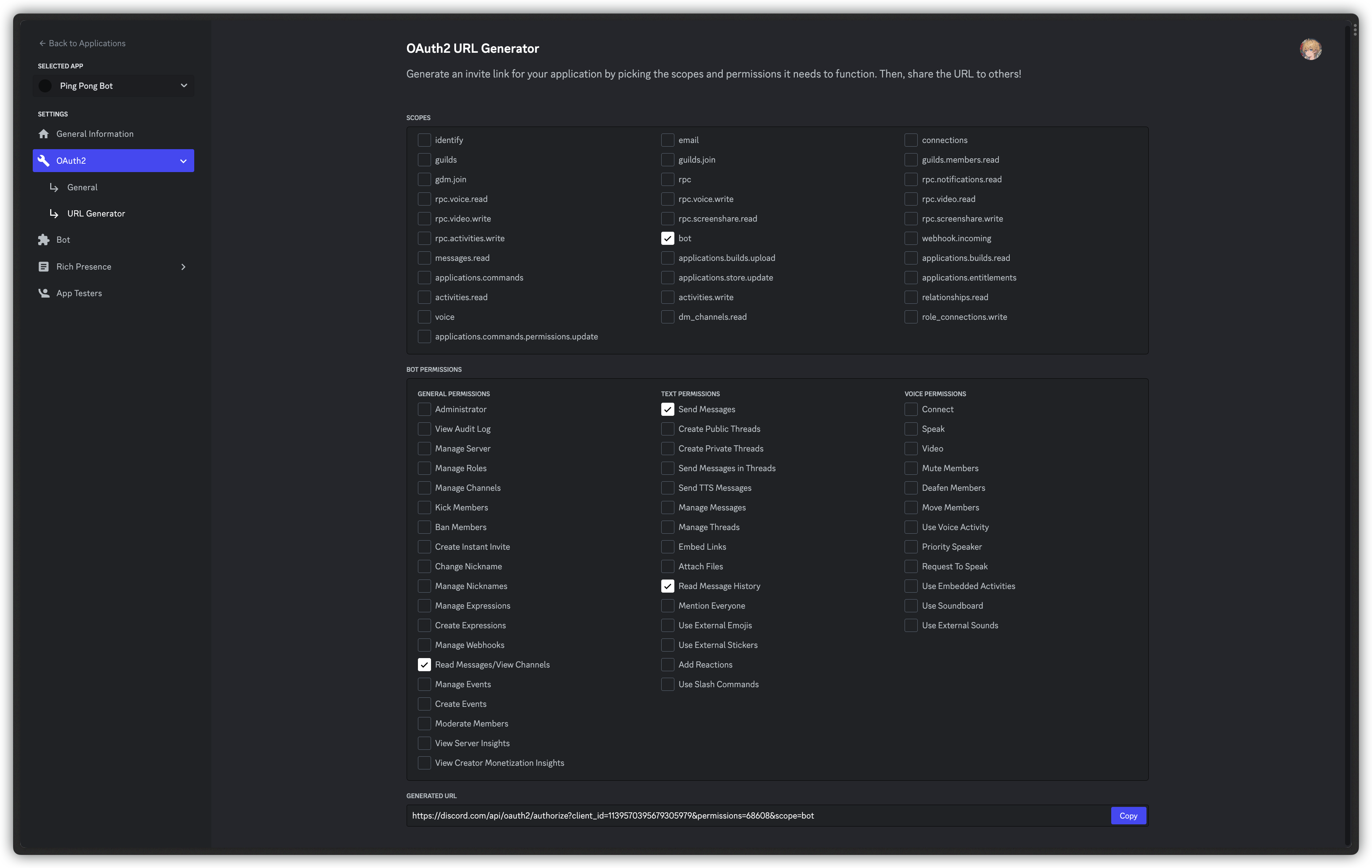 Generate Invite Link